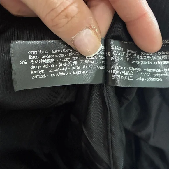 Zara Black Long Dress Pea Coat Size Medium - Picture 14 of 15